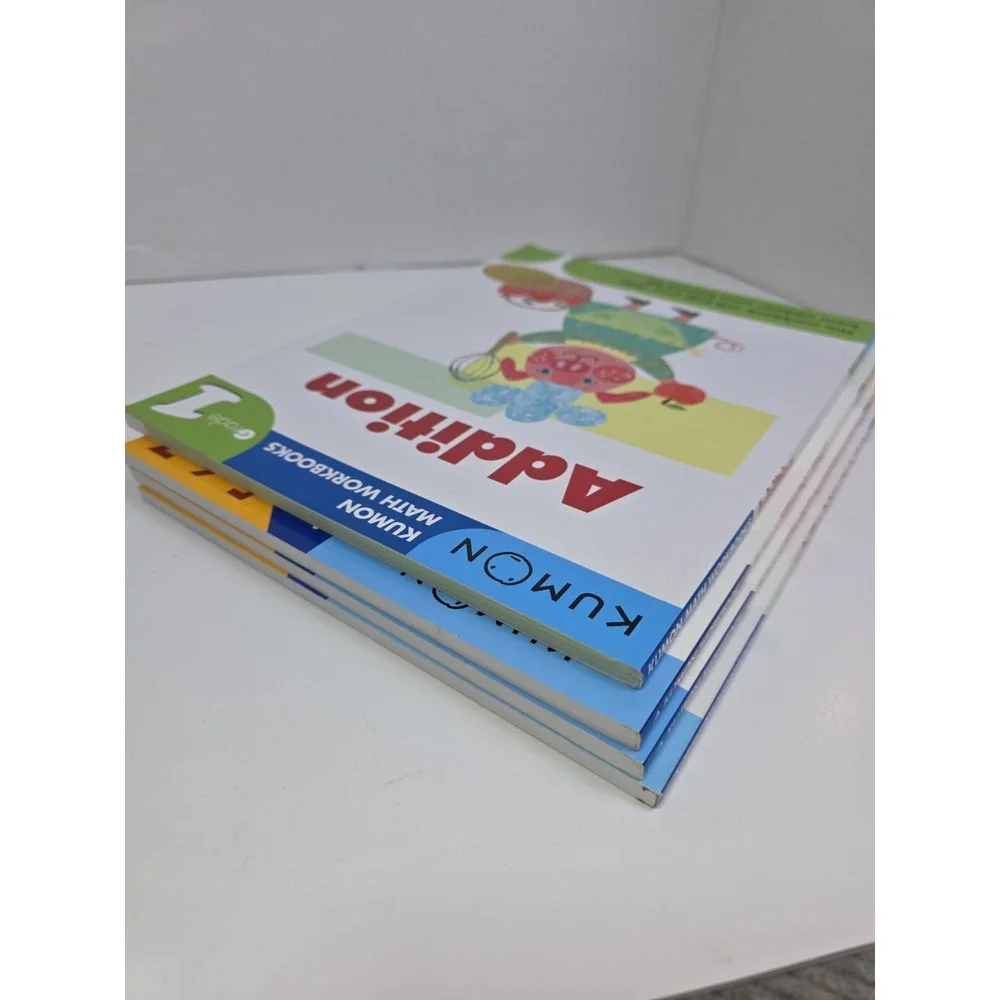Lot of 4 Kumon Telling Time Simple Math Dollers Cents Workbooks For Ages 5-8